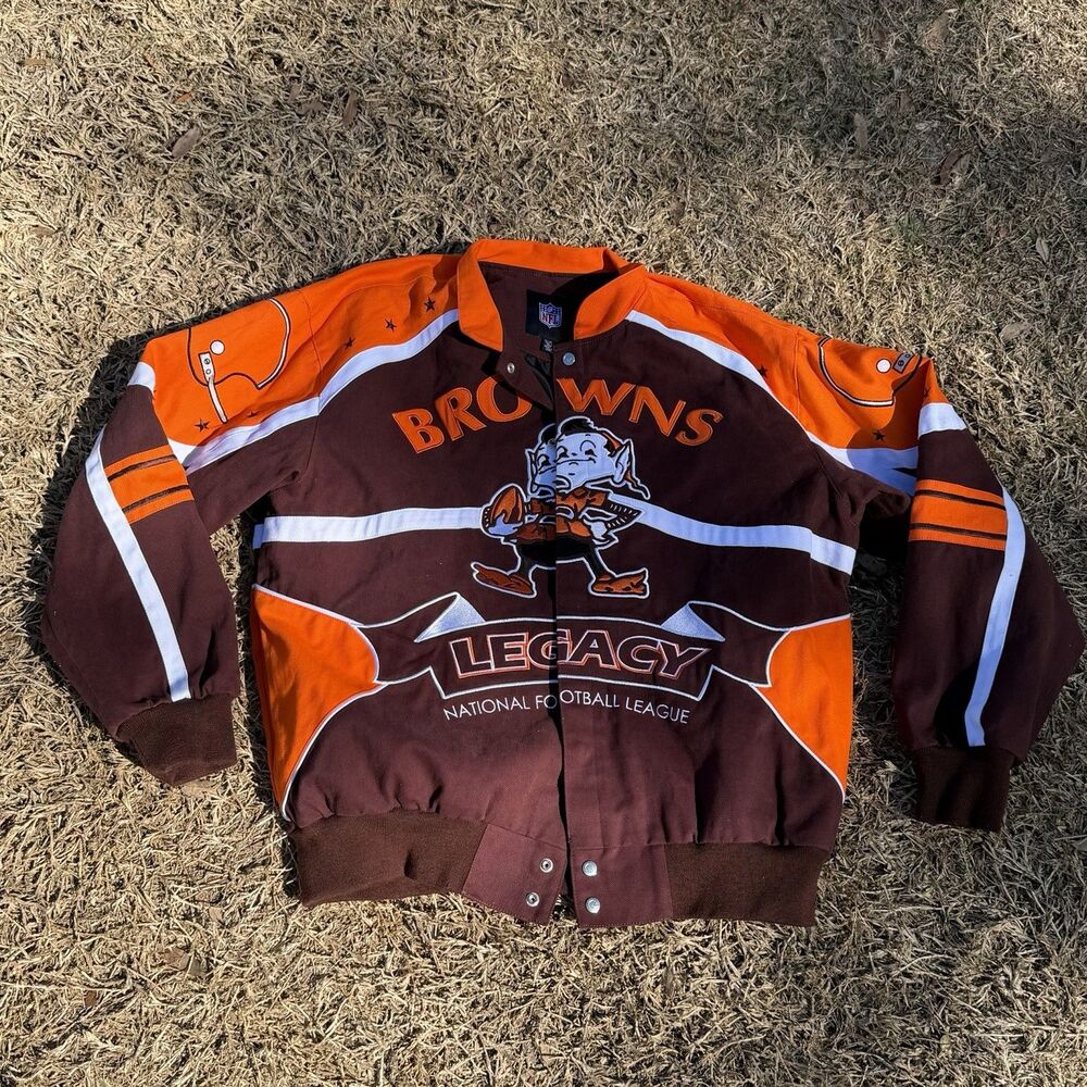Rare Vintage Cleveland Browns Legacy Football Jacket NFL Coat XL